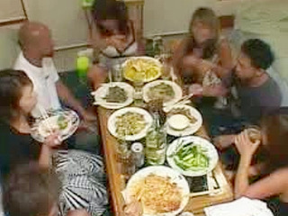 Wicked sex party gives a hottie a nice Asian pussy drilling